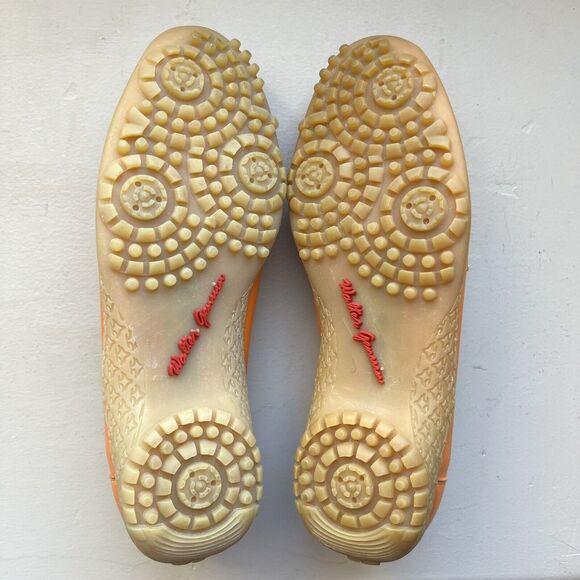 Walter Genuin Orange Leather Penny Loafer Golf Shoes Women EU 36.5 US 6 - 6.5 - Picture 14 of 16